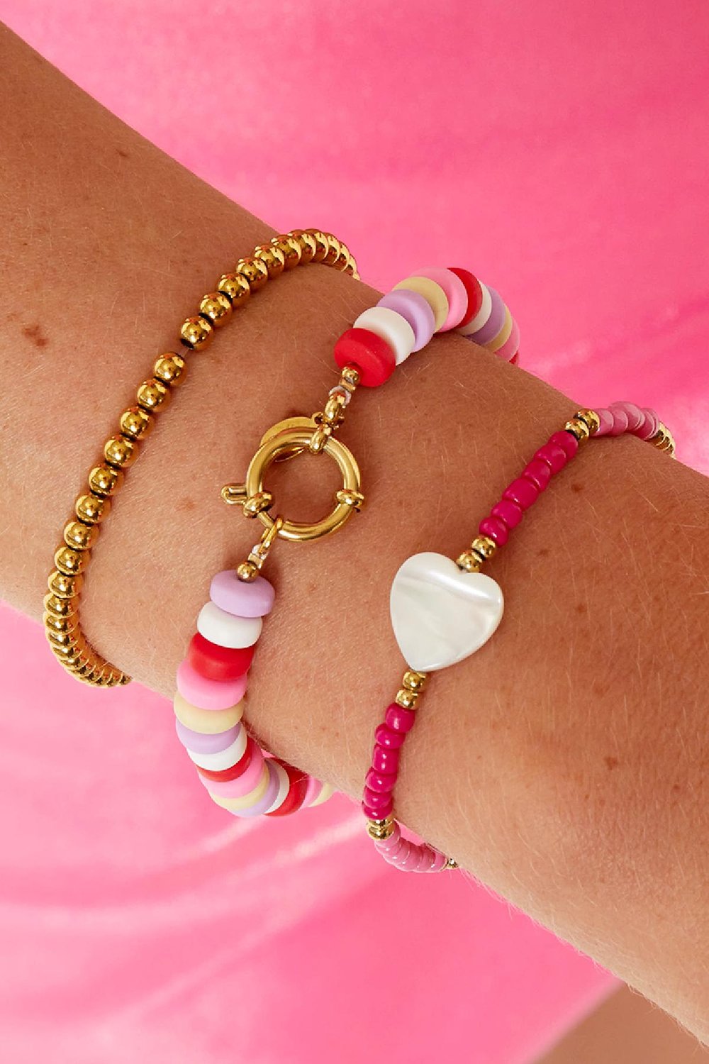 Buntes Armband - #summergirls-Kollektion Rosa polymer clay h5Bild2